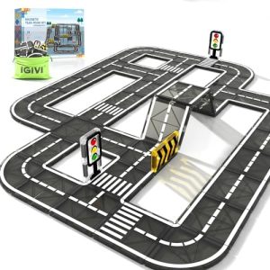 Magnetic Tiles Road Expansion Pack | STEM Magnet Building Blocks for 3+ Year Old Toddlers | Montessori Educational Toys