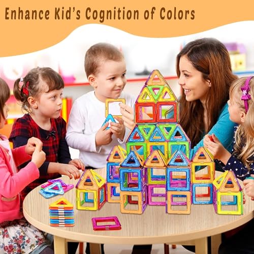 Magnetic Tiles Set for 3+ Year Old Boys & Girls | Educational STEM Building Blocks | Perfect Christmas & Birthday Gift |