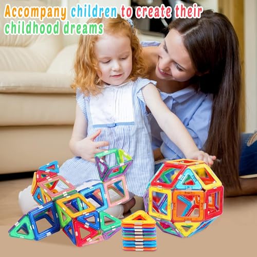 Magnetic Tiles Set for 3+ Year Old Boys & Girls | Educational STEM Building Blocks | Perfect Christmas & Birthday Gift |