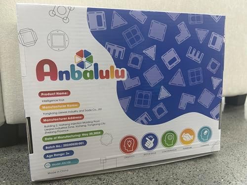 Magnetic Tiles 100PCS - STEM Educational Building Blocks for Kids Ages 3-9 | Magnet Construction Toys Gift for Toddlers