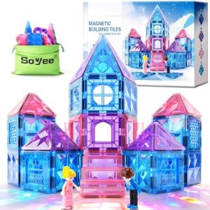 Soyee Diamond Magnetic Building Blocks - Engaging Princess Toys for 3-8 Year Old Girls & Boys - Ideal Birthday & Christm