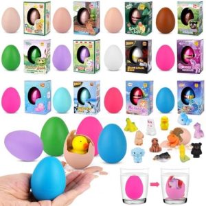 Kids Party Favors 12 Pcs Hatching Eggs - Dinosaur Unicorn Capybara Prizes for Birthdays & Classrooms - Fun & Engaging Gi