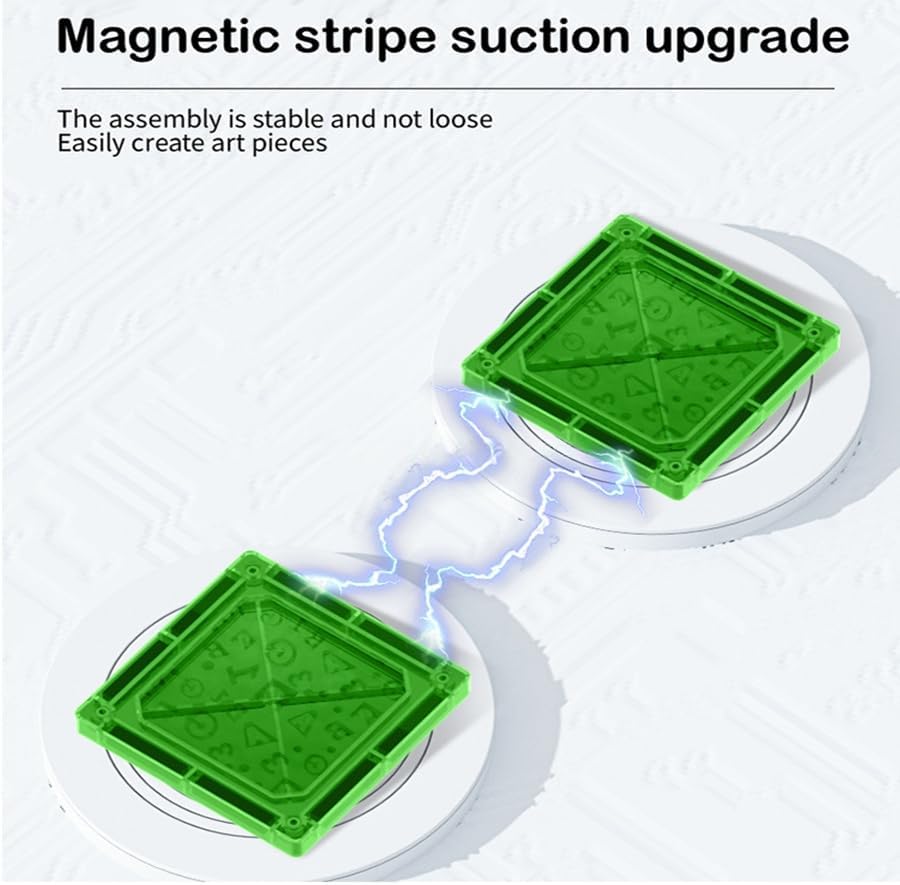Dinosaur Magnetic Tiles Building Set – STEM Educational Toys for Kids Ages 3+ – Creative 3D Magnetic Blocks with Cute Di