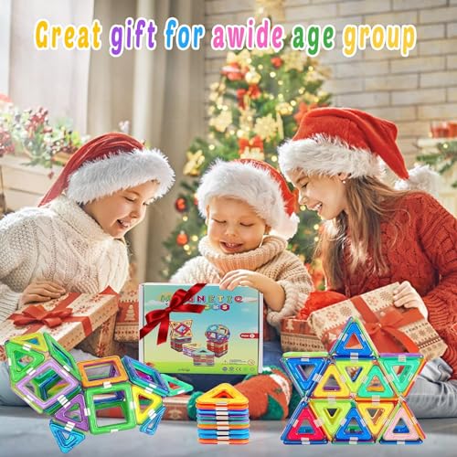 Magnetic Tiles Set for 3+ Year Old Boys & Girls | Educational STEM Building Blocks | Perfect Christmas & Birthday Gift |