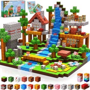 Magnetic Blocks - 150PCS Grassland Building Set | STEM Sensory Toy for Kids 3+ | Construction Stacking Gift for Boys & G
